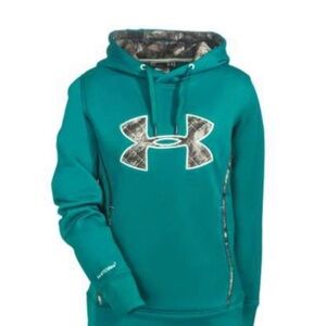 Under Armour Turquoise Hoodie with Camo Detail